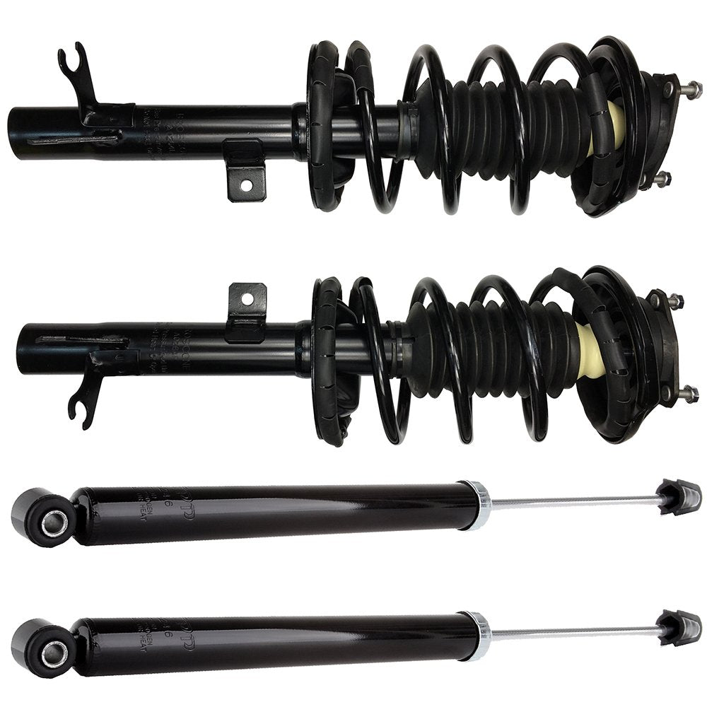 Lsailon Front Complete Struts + Rear Shock Absorbers Replacement For 2000 2001 2002 2003 2004 2005 For Ford Focus Set Of 4