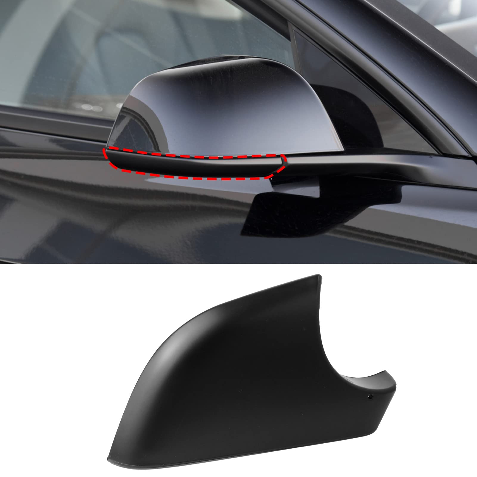 Jaronx Compatible With Tesla Model 3 Mirror Bottom Cover 2017-2024, Right Passenger Rearview Mirror Lower Base Cover, Side Mirro