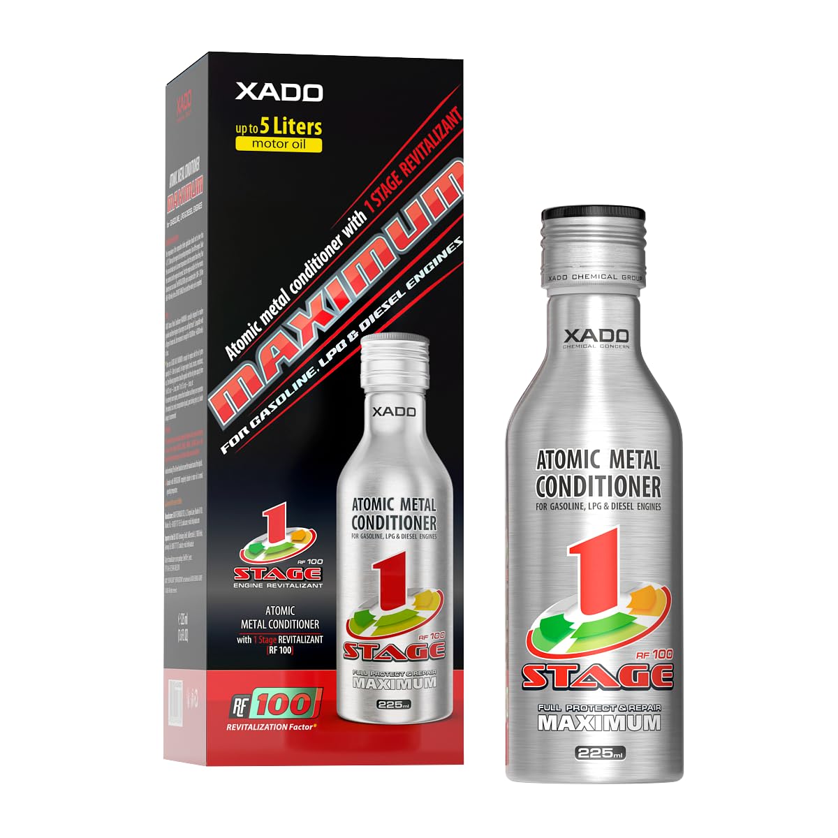 Xado Engine Oil Additive/Protection For Motor/Additive For Wear Protection & Rebuilding Of Worn Metal Surfaces/Metal Conditioner With Revitalizant 1 Stage Maximum (Up To 5Qt Of Oil Capacity)