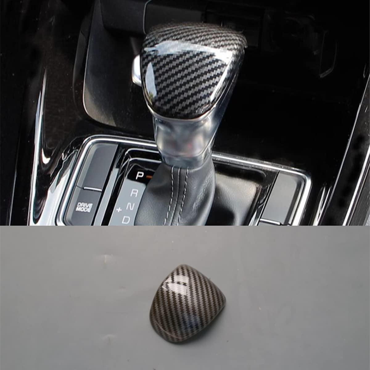 Ziwen New Interior Trim Gear Shift Knob Cover Accessories For Kia Seltos 2021 2022 2023 2024 2025 Forte 2019 2020 2021 2022 2023 2024 (Carbon Fiber Print)