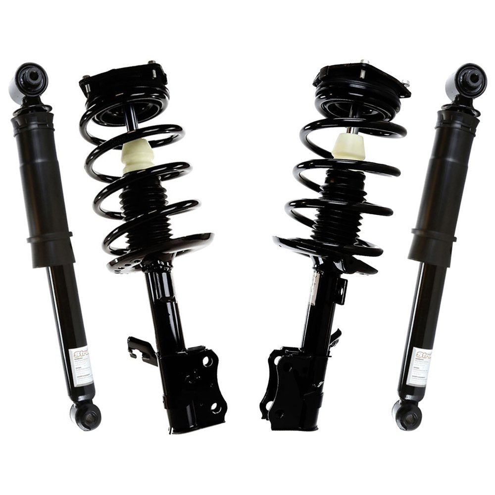 Autoshack Front & Rear Complete Struts Coil Springs And Shock Absorbers Set 4 Replacement For 2007 2008 2009 2010 2011 2012 Nissan Sentra 2.0L Fwd Cst100401-Ks6641