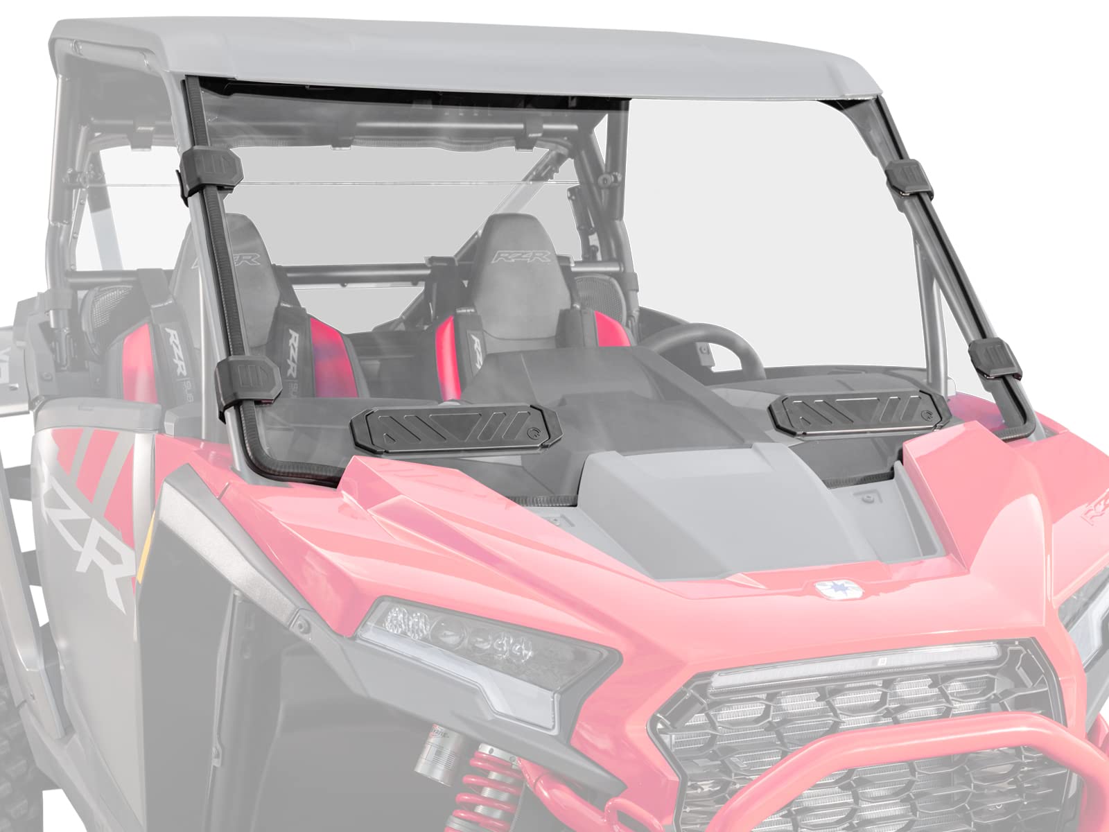 Superatv Vented Clear Standard Polycarbonate Windshield For 2024+ Polaris Rzr Xp 1000 / Xp 4 1000 | Total Control Over Airflow | Protects Against Debris | 2 Breezerite Vents | Usa Made