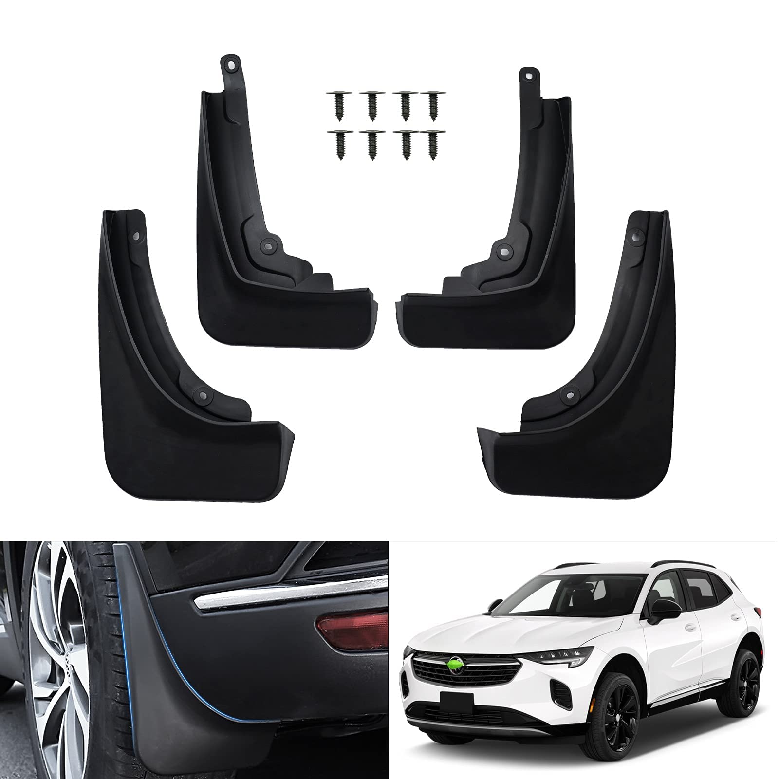 Autorder Mud Flpas Splash Guards For Buick Envision 2021 2022 2023 Accessories Mudflap Fender Flares Front And Rear Mud Guard Set 4Pcs