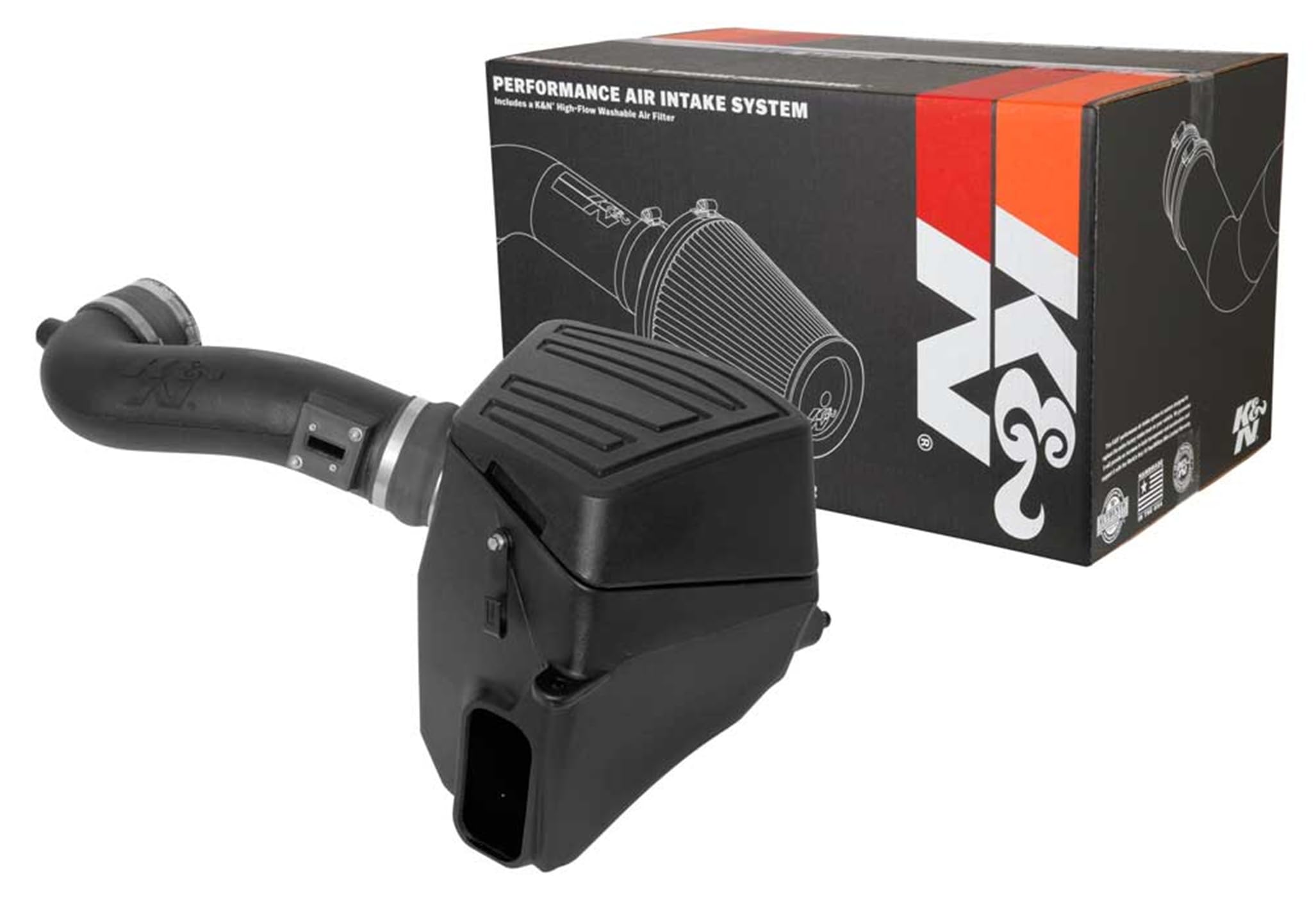 K&N Cold Air Intake Kit: Increase Acceleration & Towing Power, Guaranteed To Increase Horsepower Up To 16Hp: Compatible With 5.3/6.2L, V8, 2019 Chevy/Gmc (Silverado 1500, Sierra 1500), 63-3109