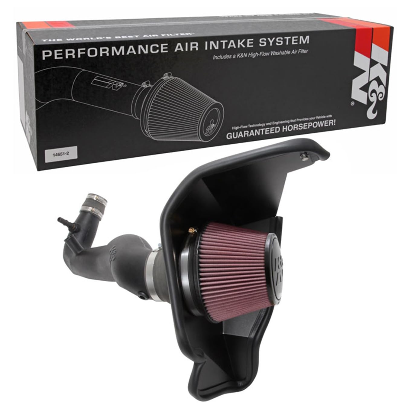 K&N Cold Air Intake Kit: Increase Acceleration & Engine Growl, Guaranteed To Increase Horsepower Up To 19Hp: Compatible With 2.3L, L4, 2018-2020 Ford (Mustang), 63-2606