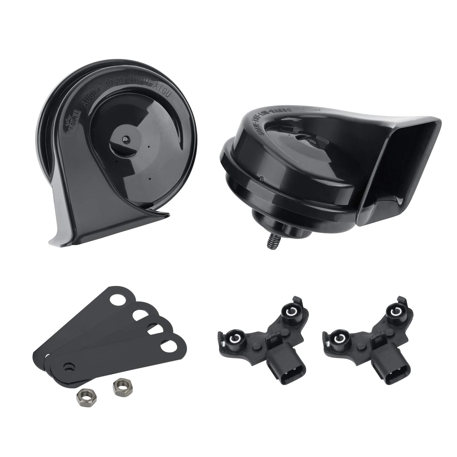 Seineca Car Horn Compatible With Honda,12V Waterproof Snail Horn 110-125Db High/Low Tone (With Two Pairs Of Horn Plug)