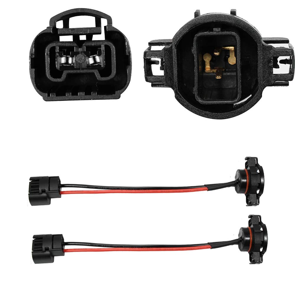 Huiqiaods 5202 H16 Extension Wire Harness Socket For Headlights Fog Lights Retrofit Work Use,(Pack Of 2)