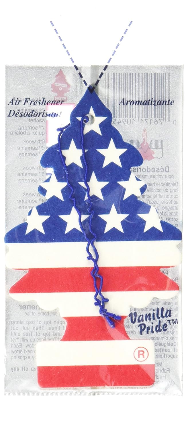 Little Trees Car Air Freshener | Hanging Paper Tree For Home Or Car | Vanilla Pride Scent | Pack Of 12