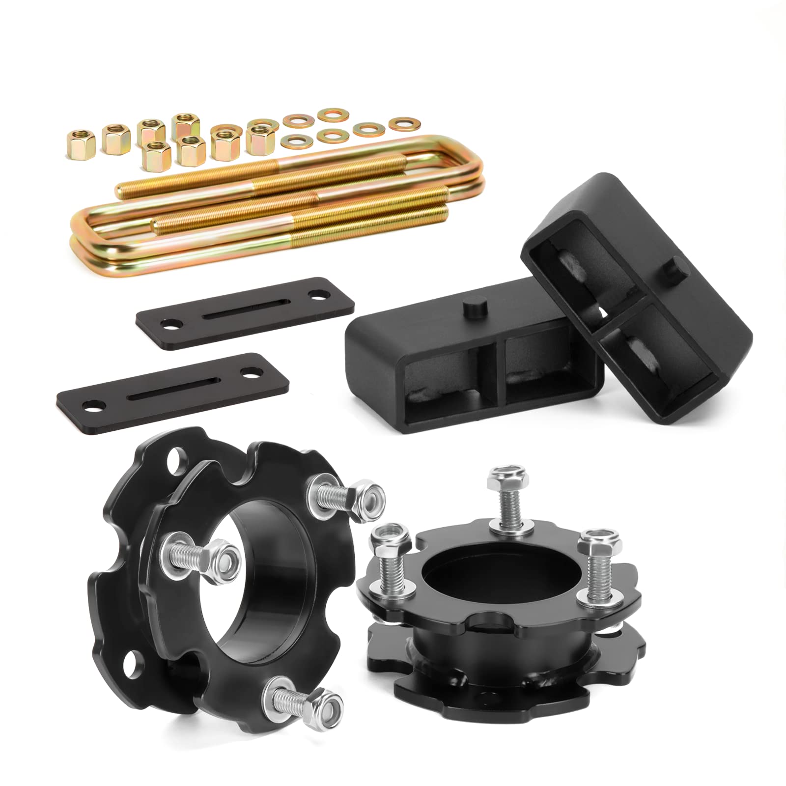 Ksp Colorado Full Lift Kits, 3' Front And 2' Rear Steel Leveling Lift Kits Compatible With Chevy Colorado Gmc Canyon 2015-2021, 2.75In Front Lift Spacers And 2In Rear Lift Block With Extended U-Bolts