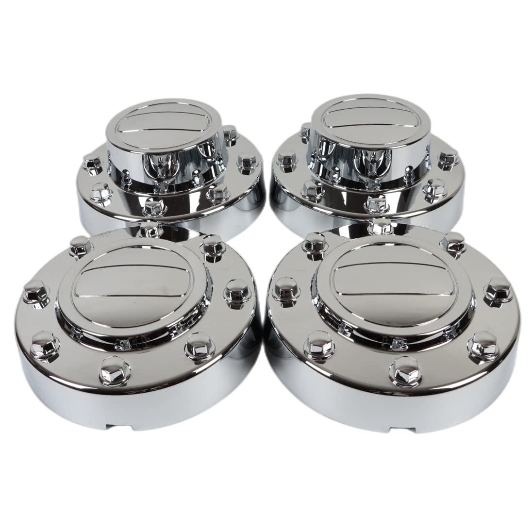New Replacement For 2011-2016 Ram 3500 Chrome Wheel Hub Center Caps Set 1-Ton Dually Drw Alcoa Alloy Wheel 2 Front And 2 Rear