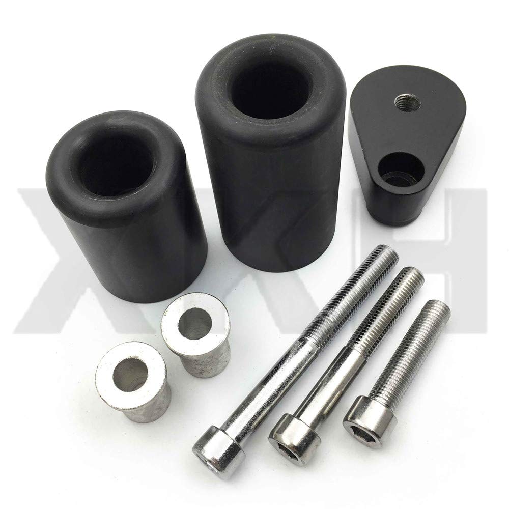 Smt-No Cut Frame Slider Protector Compatible With 2007 2008 Kawasaki Ninja Zx-6R Zx6R Black [B00Ruelfg2]