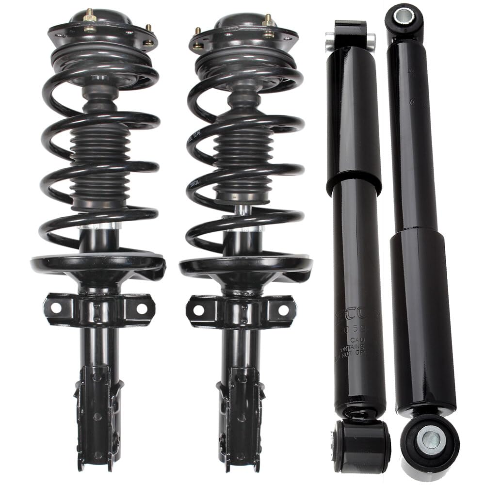 Ocpty Front Complete Struts Spring Assembly + Rear Shock Absorbers Fits 2005-2010 For Chevy Cobalt,2006-2011 For Chevy Hhr,2007-2009 For Pontiac G5 Quick Struts 172179L 172179R 5779 - Set Of 4