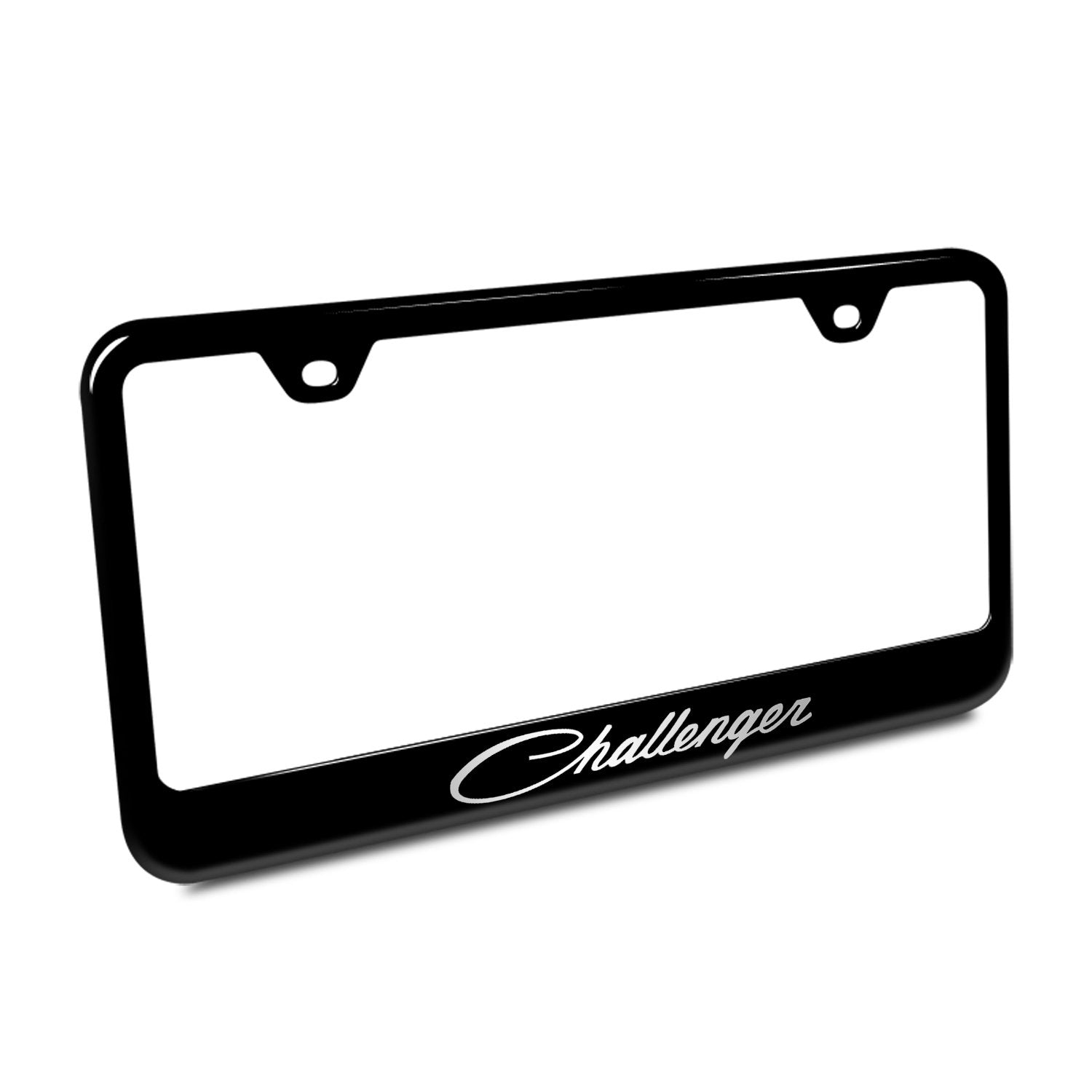 Au-Tomotive Gold Laser Etched License Plate Frame For Dodge Challenger (Black)
