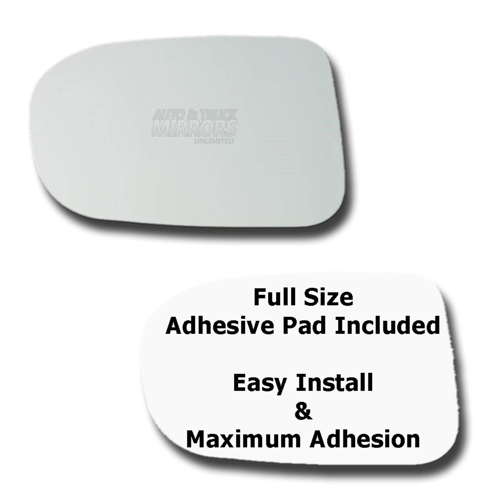 Mirror Glass + Full Size Adhesive Pad For 2014-2015 Honda Civic Driver Side Replacement (2014 2015 14 15)