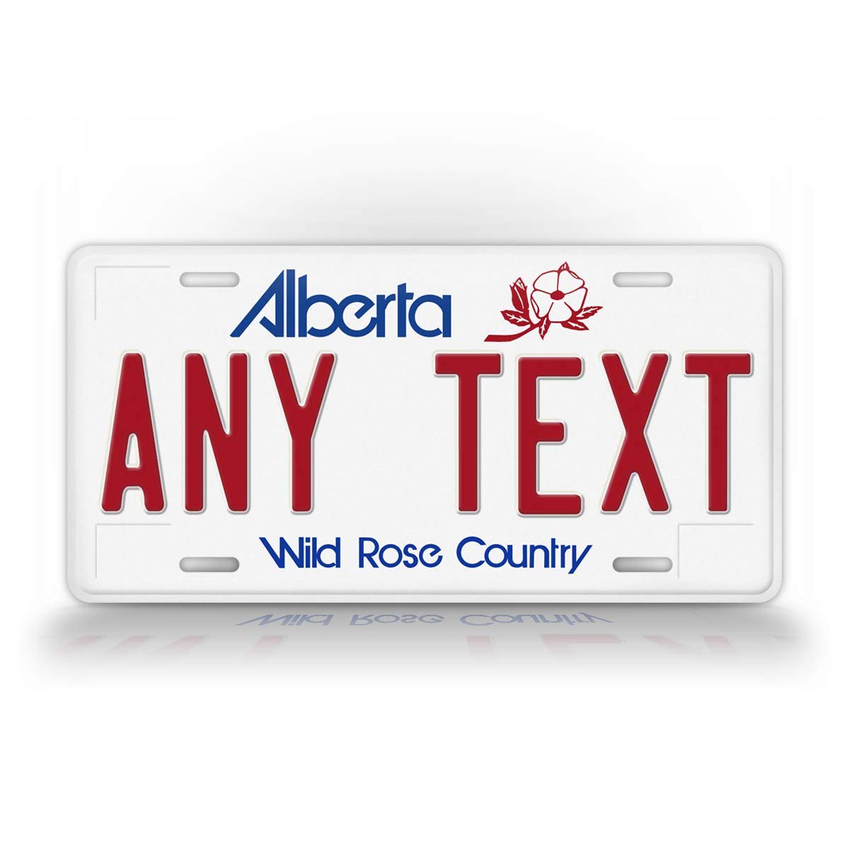 Signsandtagsonline Personalized Alberta Canada Wild Rose Country License Plate Any Text Custom Auto Tag