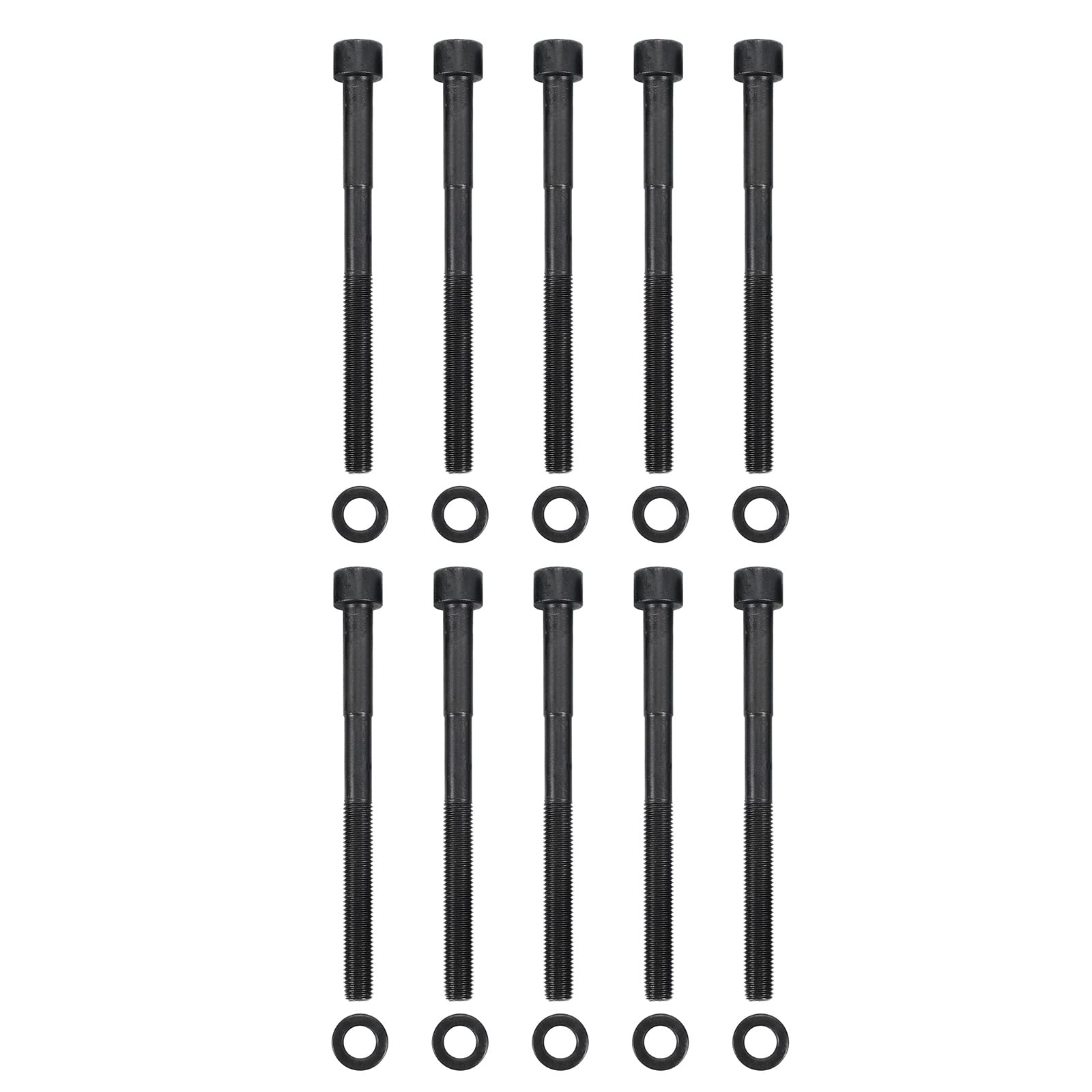 Mplus Es72249-2 Head Bolt Set Compatible With 10-12 For Lexus Hs250H / 07-10 For Scion Tc / 08-13 For Scion Xb / 07-11 For Toyata Camry Corolla Matrix Forrav4 Solara 2.4L Dohc 16V 2Azfe 2Azfxe