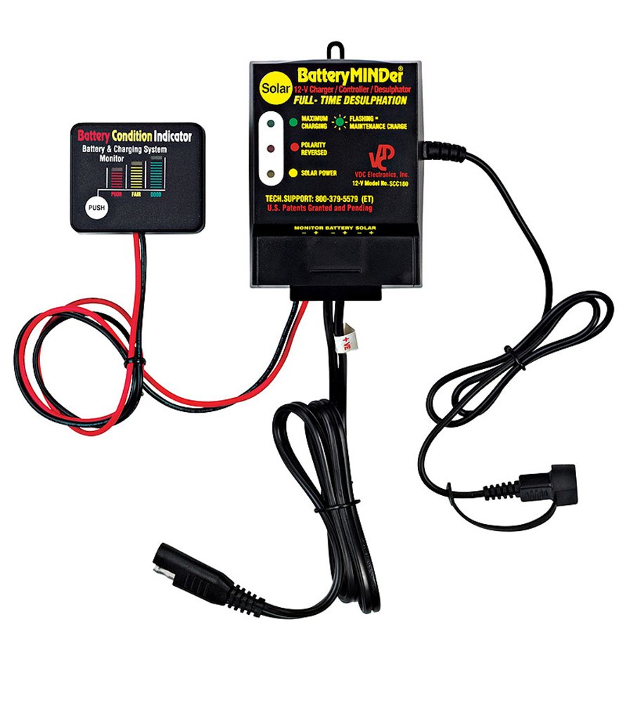 Batteryminder Scc-180 12-V, 16 Amp, 180-Watt Solar Battery Charger/Maintainer/Desulfator - Designed For Cars, Trucks, Motorcycles, Atv, Boat, Rv, Etc.