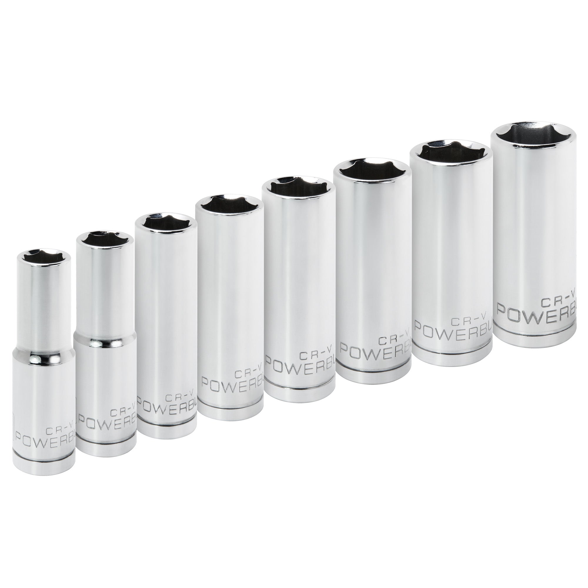 8 Piece 1/2 in. Dr. SAE Deep Socket Set