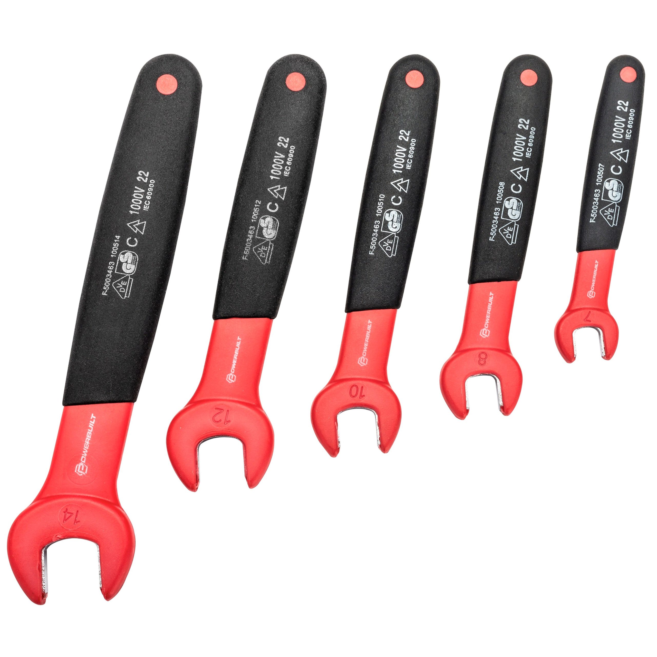 5 Piece Insulated VDE Open End Metric Wrench Set