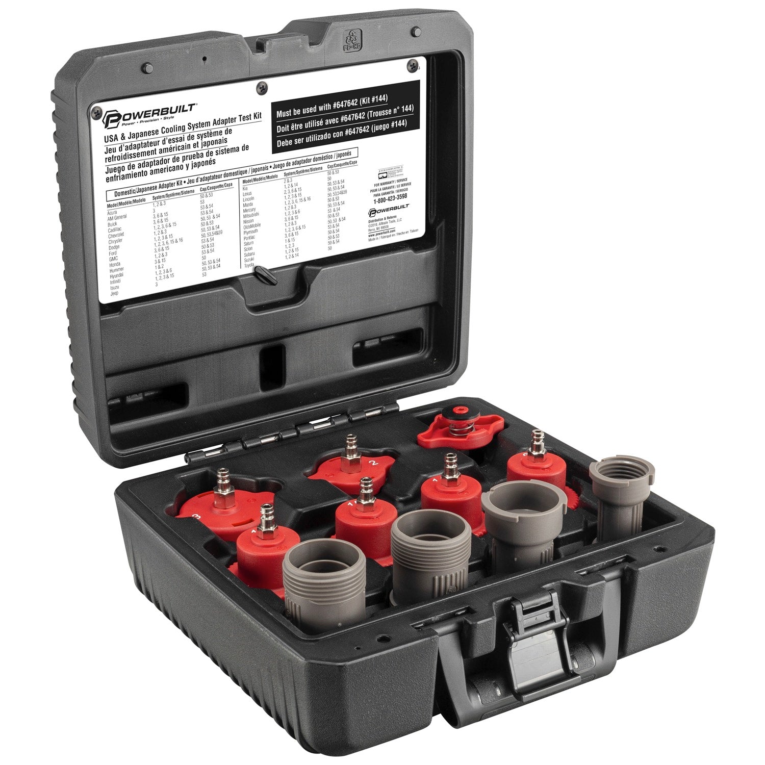 Cooling System Pressure Tester Adapter Kit Asia and US Vehicles