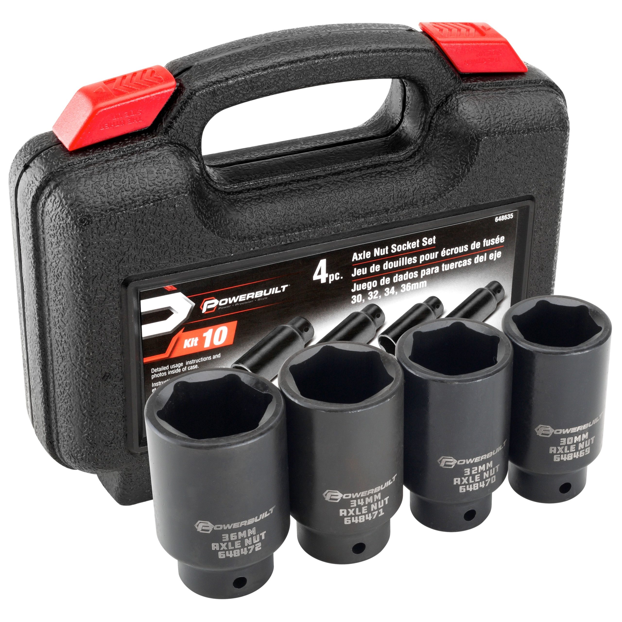 4 Piece Axle Nut Socket Set