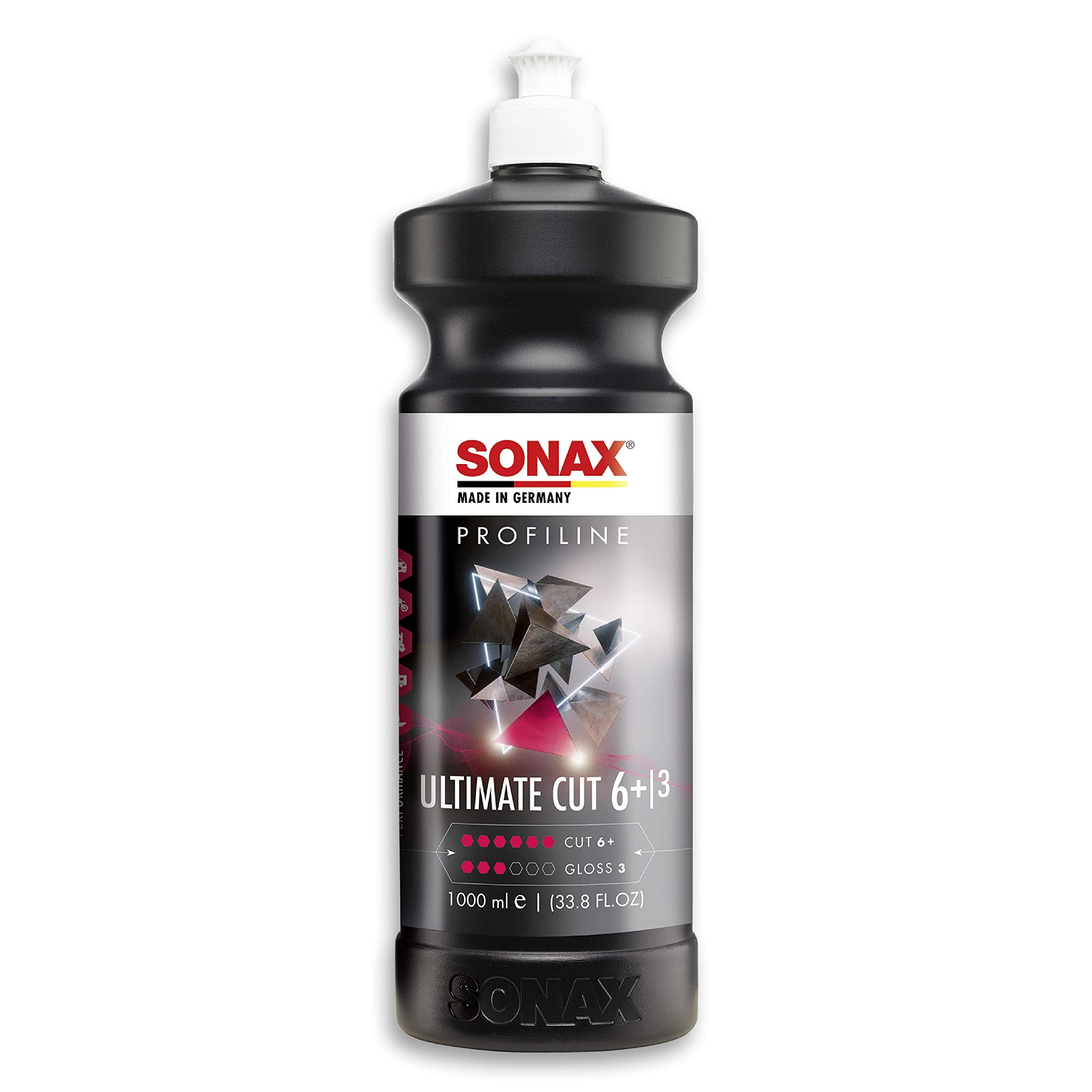 Sonax Ultimate Cut | Strong Abrasive Compound | Removes P1000 Or Finer | Water Based Polish/Compound | Step 1 Compound | Removes Deep Scratches | Removes Sand Scratches | 1L | 239300