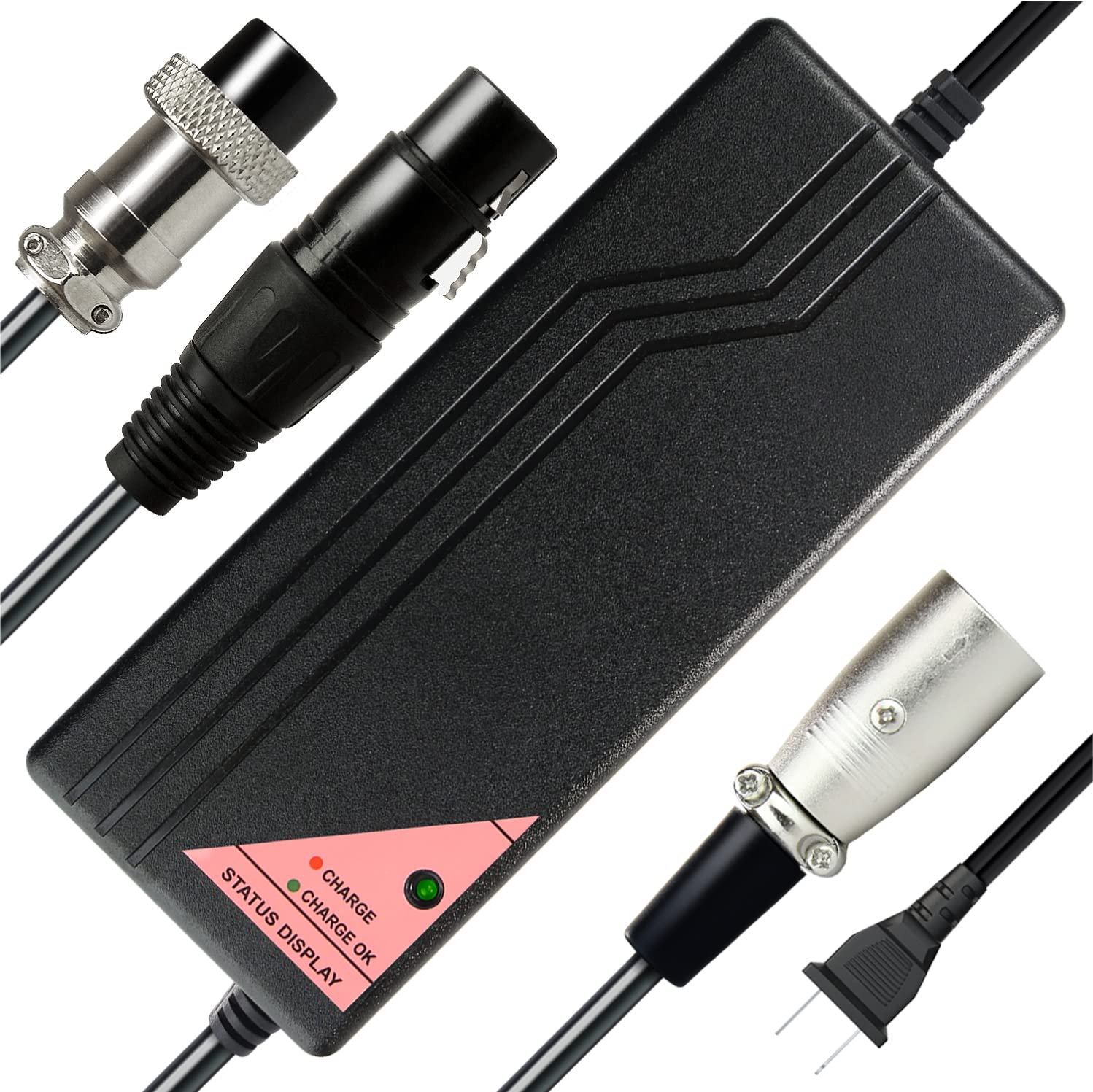 Expertpower 24V 5A Smart Electric Scooter Charger For Lithium Lifepo4 Rechargeable Batteries | Xlr Male/Inline Female | Go-Go El