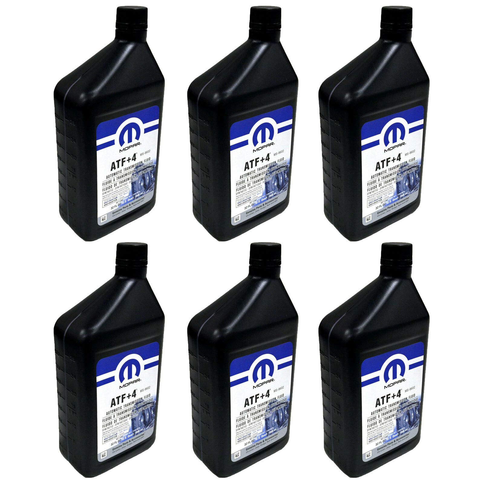 Mopar 68218057Ab Atf+4 Automatic Transmission Fluid, 1 Quart (6 Pack)