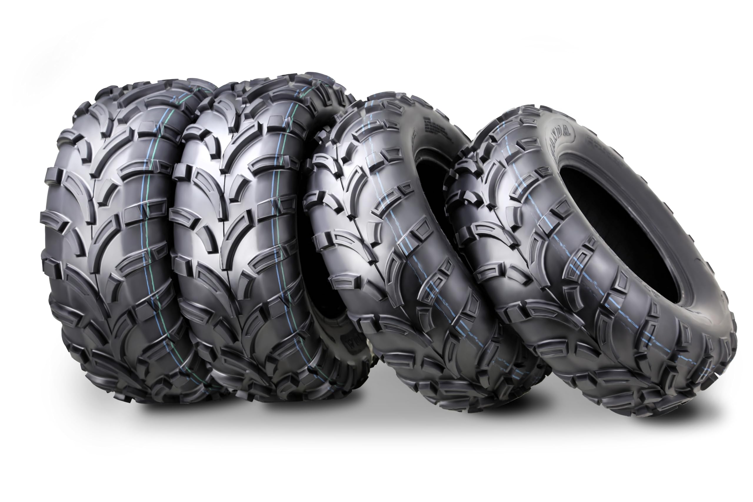 Wanda Full Set Atv/Utv Tires 25X8-12 Front & 25X10-12 Rear /6Pr