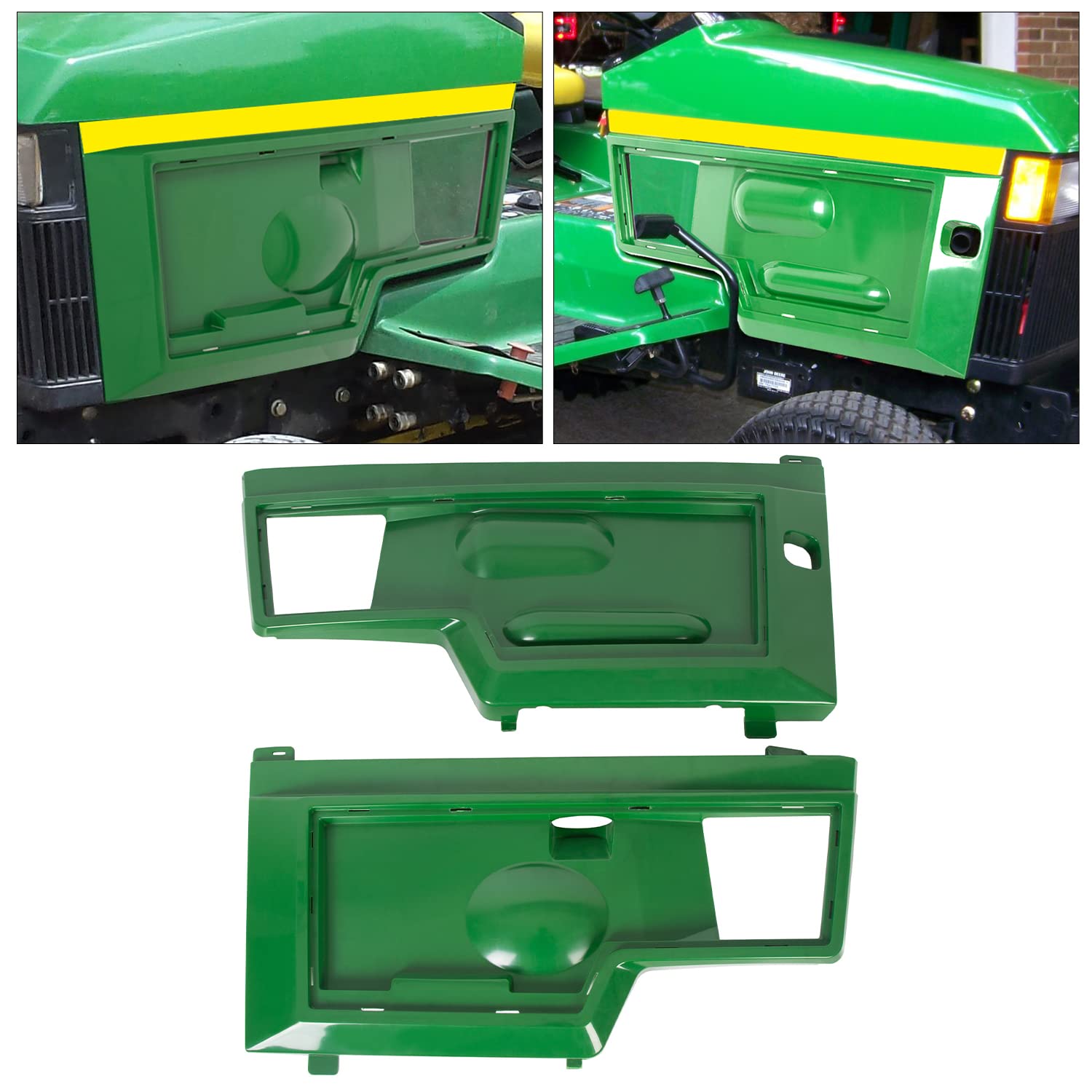 Ecotric Pair Side Panel Screen Kit Compatible With John Deere 415 425 445 455 Replacement For Am128982 Am128983 Left & Right Side