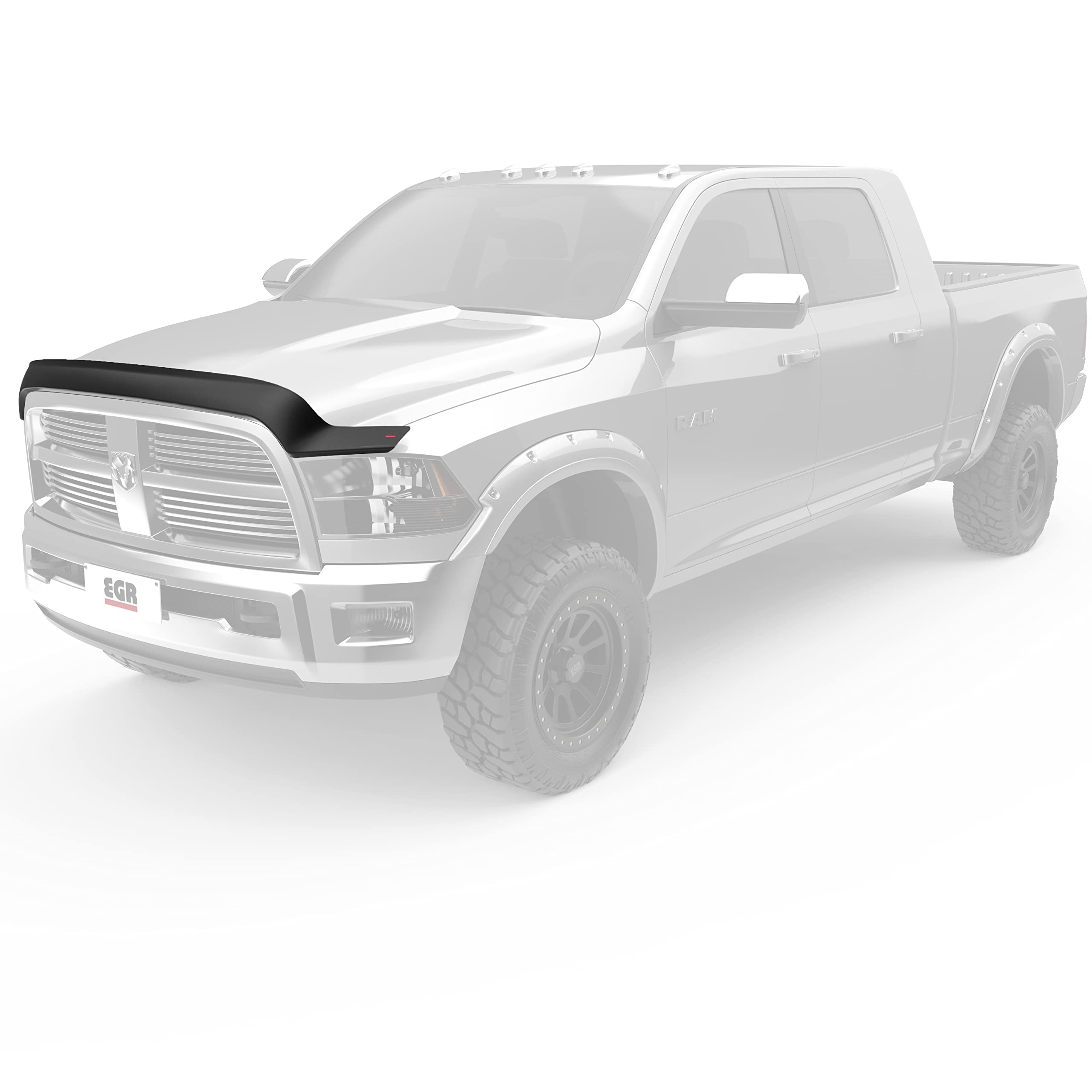 Egr 302855 Superguard Hood Guard Bug Shield, Matte Black Finish, Compatible With Select 10-19 Ram 2500 And 11-19 Ram 3500 Models