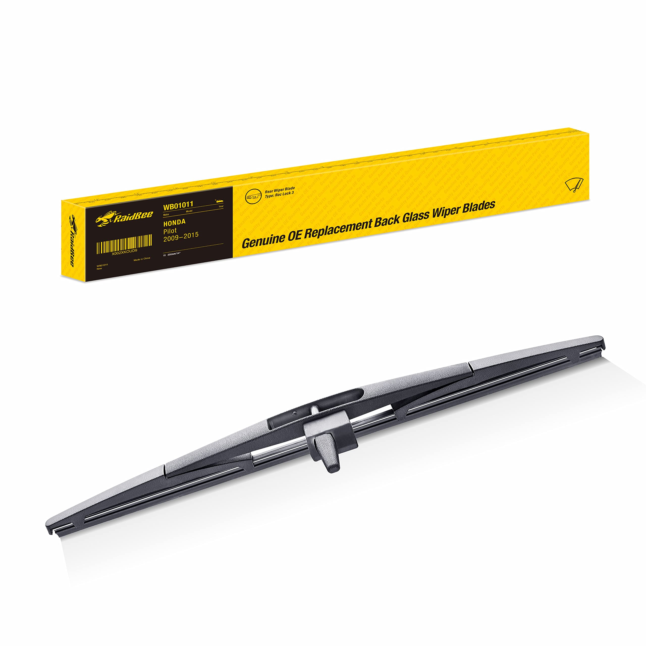 Raidbee Rear Wiper Blade, 14 Inch Rear Windshield Wiper Blades For Original Equipment Replacement, Compatible For Honda Pilot 2015 2014 2013 2012 2011 2010 2009(14-F)