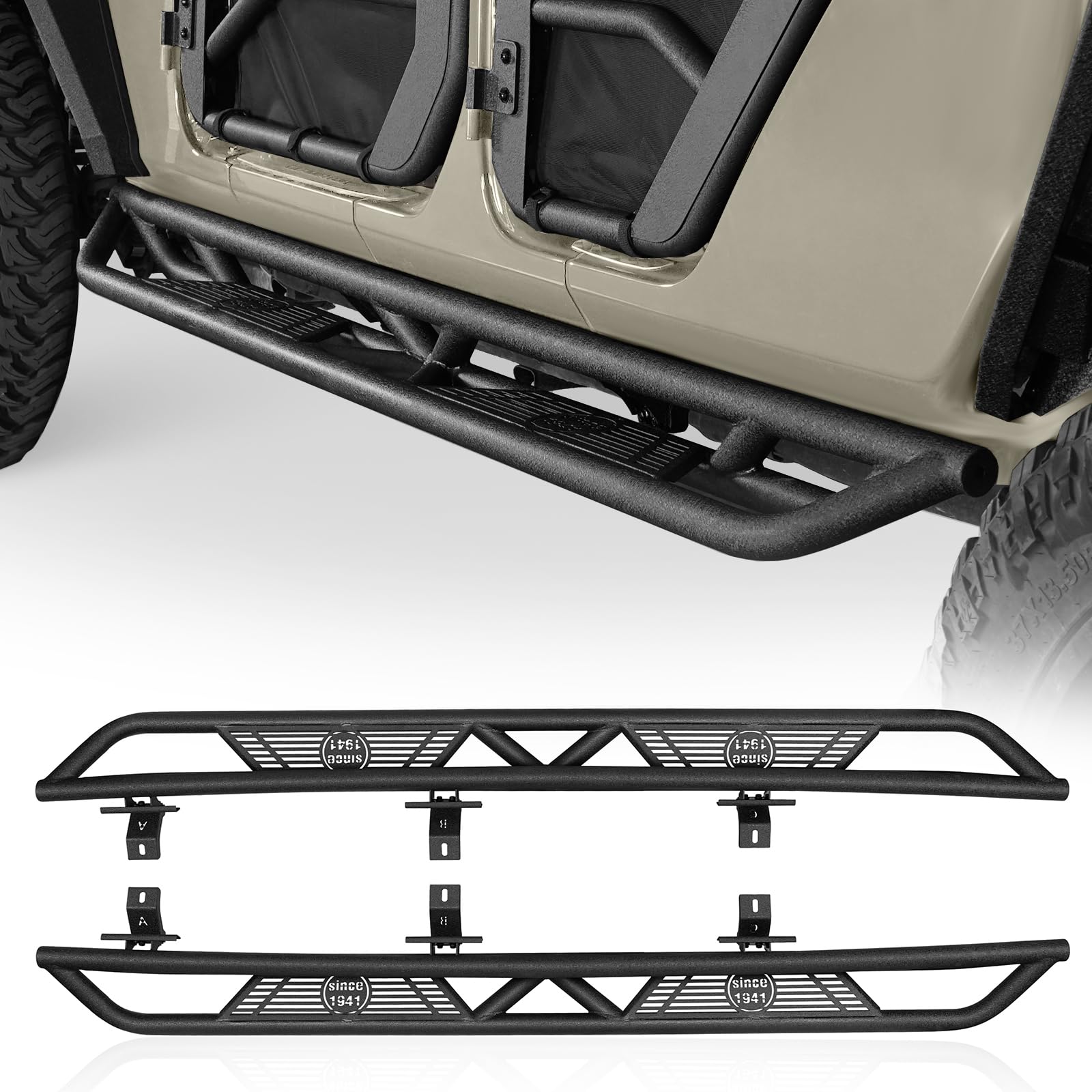Hooke Road Gladiator Running Board Side Step Slider Nerf Bars For Jeep Gladiator Jt Pickup Truck 2020 2021 2022 2023 2024