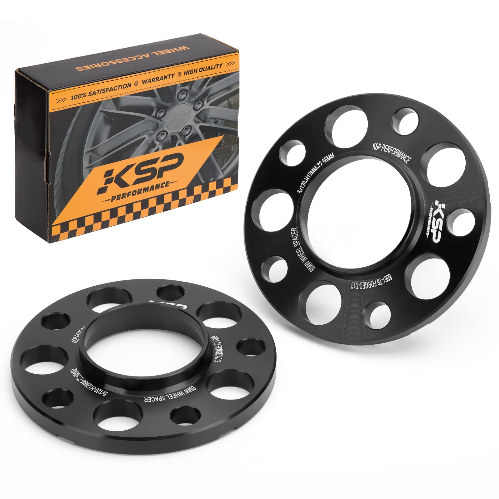 Ksp 5X120Mm Wheel Spacers, 2Pcs 12Mm Hubcentric Forged Tuning Spacer For E36 E46 E90 E92 E60 318I 323I 325I 328I 330I 335I 525I 545I Hub Bore 72.56Mm Without Lug Bolts