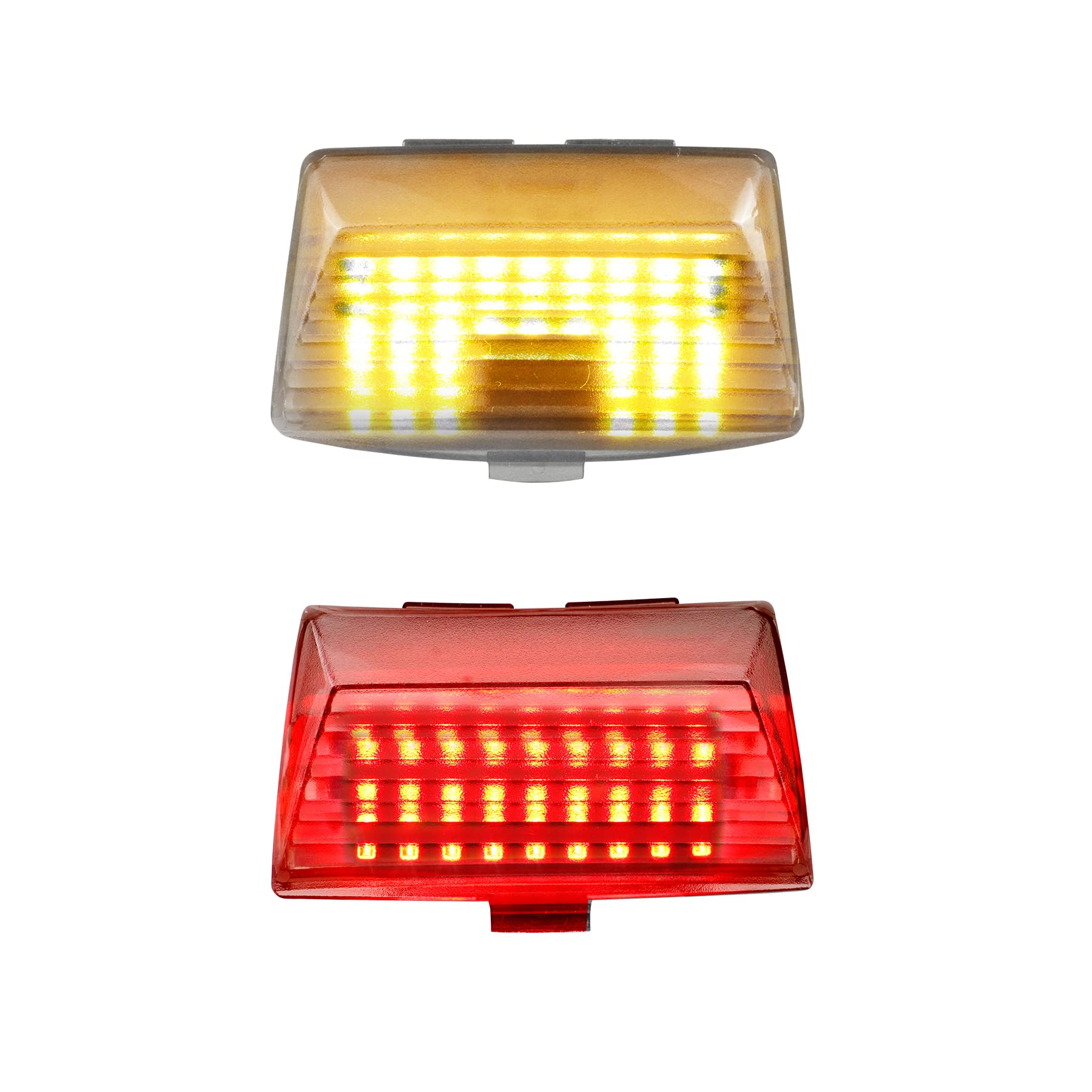 Nthreeauto 2Pcs Front Rear Smoked Fender Lights Led Fender Tips Tail Light Compatible With Harley Electra Glide Road King Heritage Softail Touring Flhtc Fltru Flhtkl (Tinted Lens)