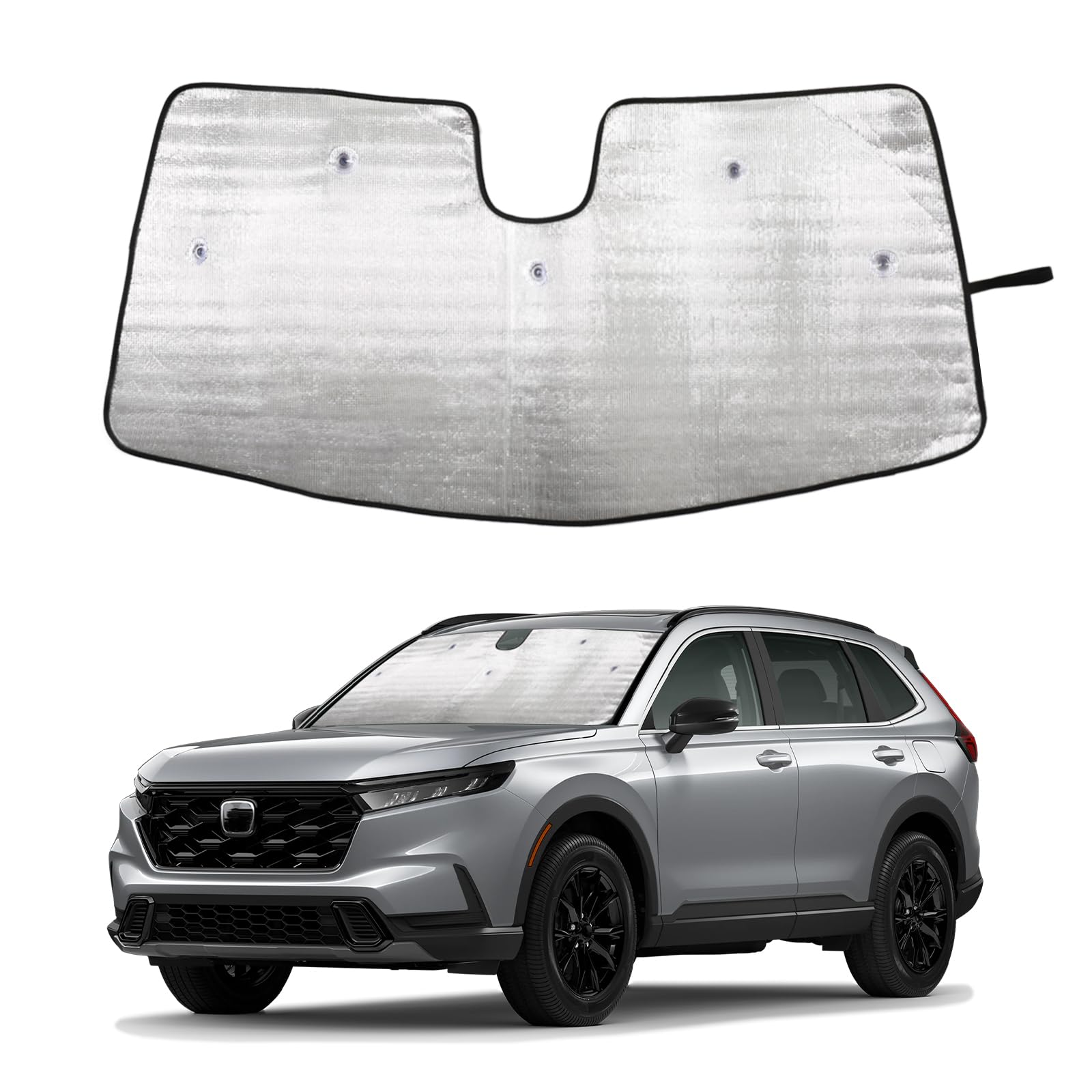 Windshield Sunshade For Honda Crv 2023-2025 Cr-V Accessories Front Window Sun Shade Foldable Reflective Sun Visor Custom Sunscreen Uv Blocker Privacy Protector Heatshield Keeps Your Vehicle Cool