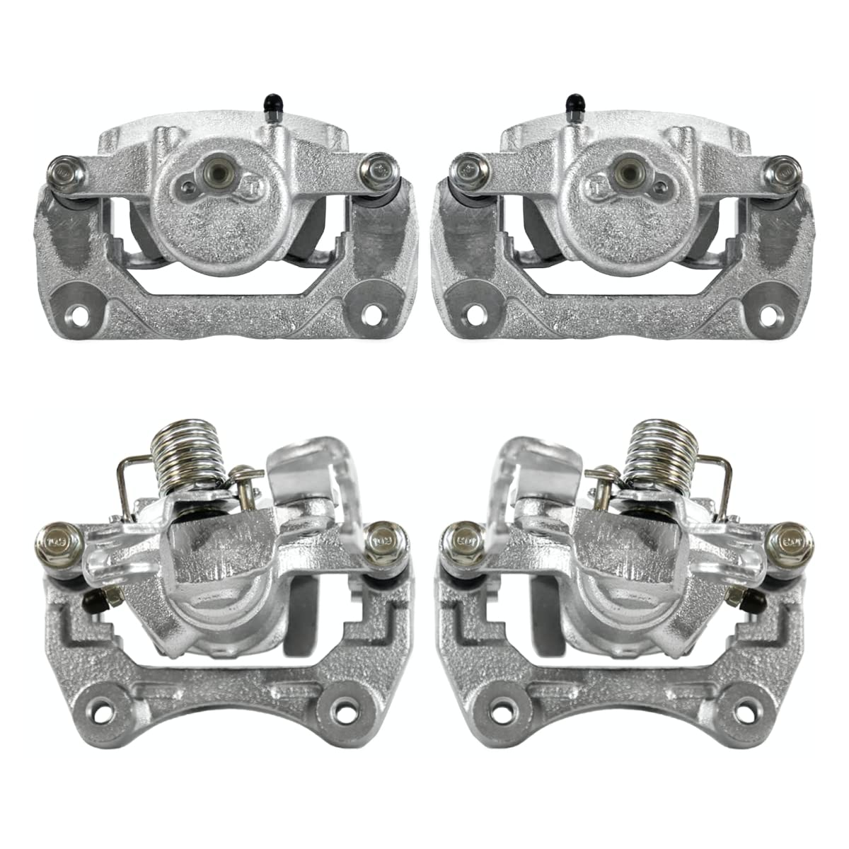 Autoshack Set Of 4 Front And Rear Brake Calipers With Bracket Assembly Replacement For 2006-2012 Ford Fusion 2006-2013 Mazda 6 2006 Lincoln Zephyr 2007-2012 Mkz 2006-2011 Mercury Milan Awd Fwd Bc40034