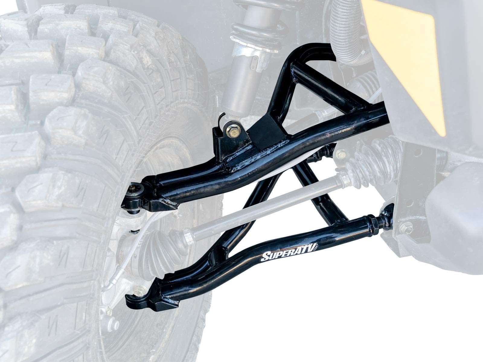 Superatv Arched 2' Forward Offset A Arms For Can-Am Defender Hd 5 / Hd 8 / Hd 10 - See Fitment For Compatible Years & Sub-Models | Powder Coated Black | Run Up To 32' Tires!