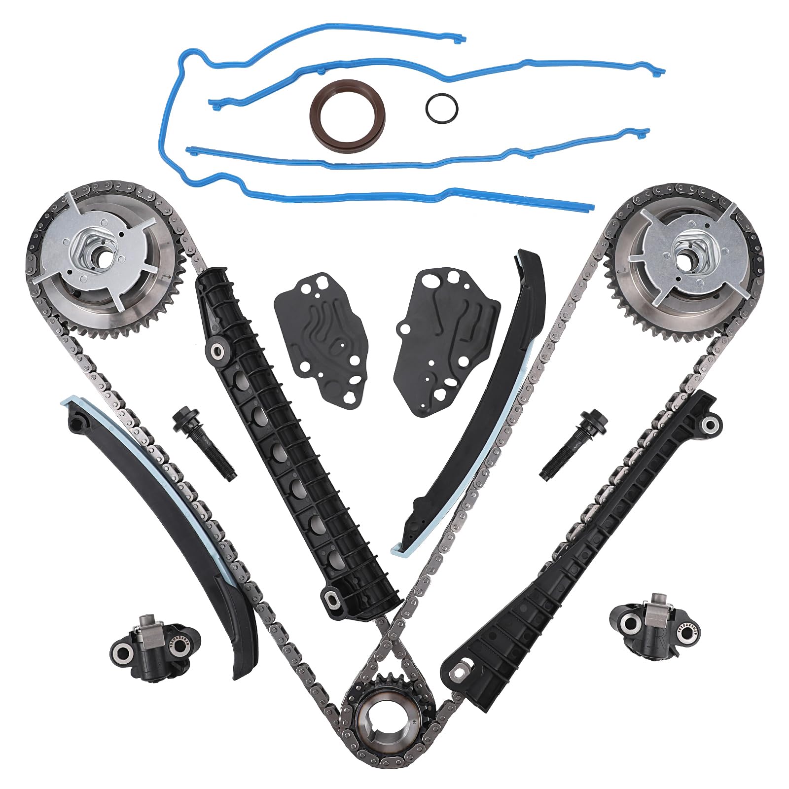 MNJWS 5.4 Timing Chain Kit & Cam Phaser Repair for 2005-2014 Ford F-150, F-250, F-350, Expedition, Lincoln Navigator, Mark LT
