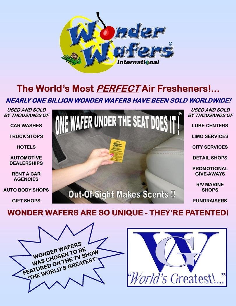 Wonder Wafers 10 Ct Individually Wrapped April Fresh Air Fresheneners