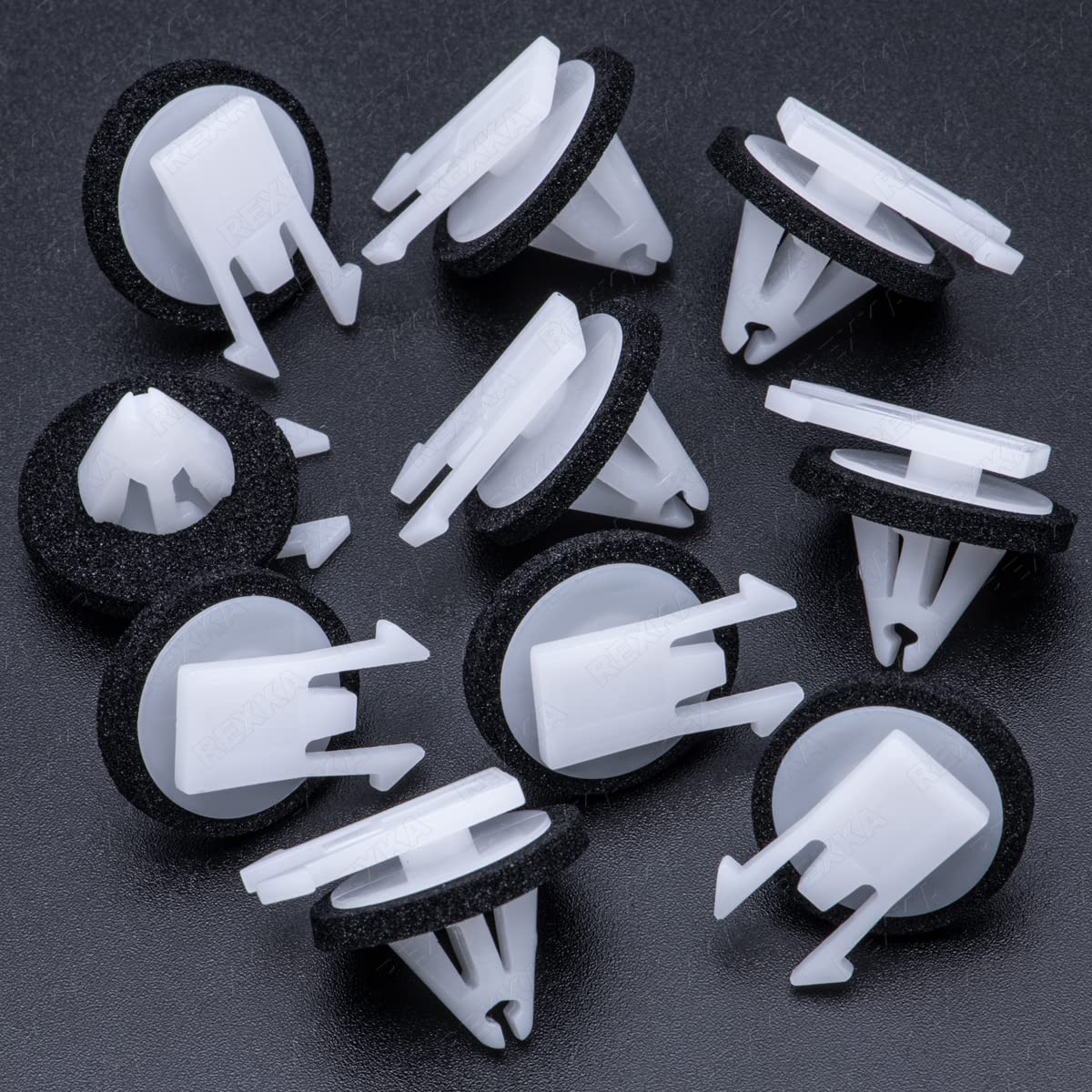 Rexka 10Pcs Body Side Moulding Clips Compatible With Gm 11611375 Cadillac Chevrolet Gmc Ats, Enclave, Escalade Esv, Impala, Silverado 1500, Silverado 2500 Hd, Silverado 3500 Hd, Ss