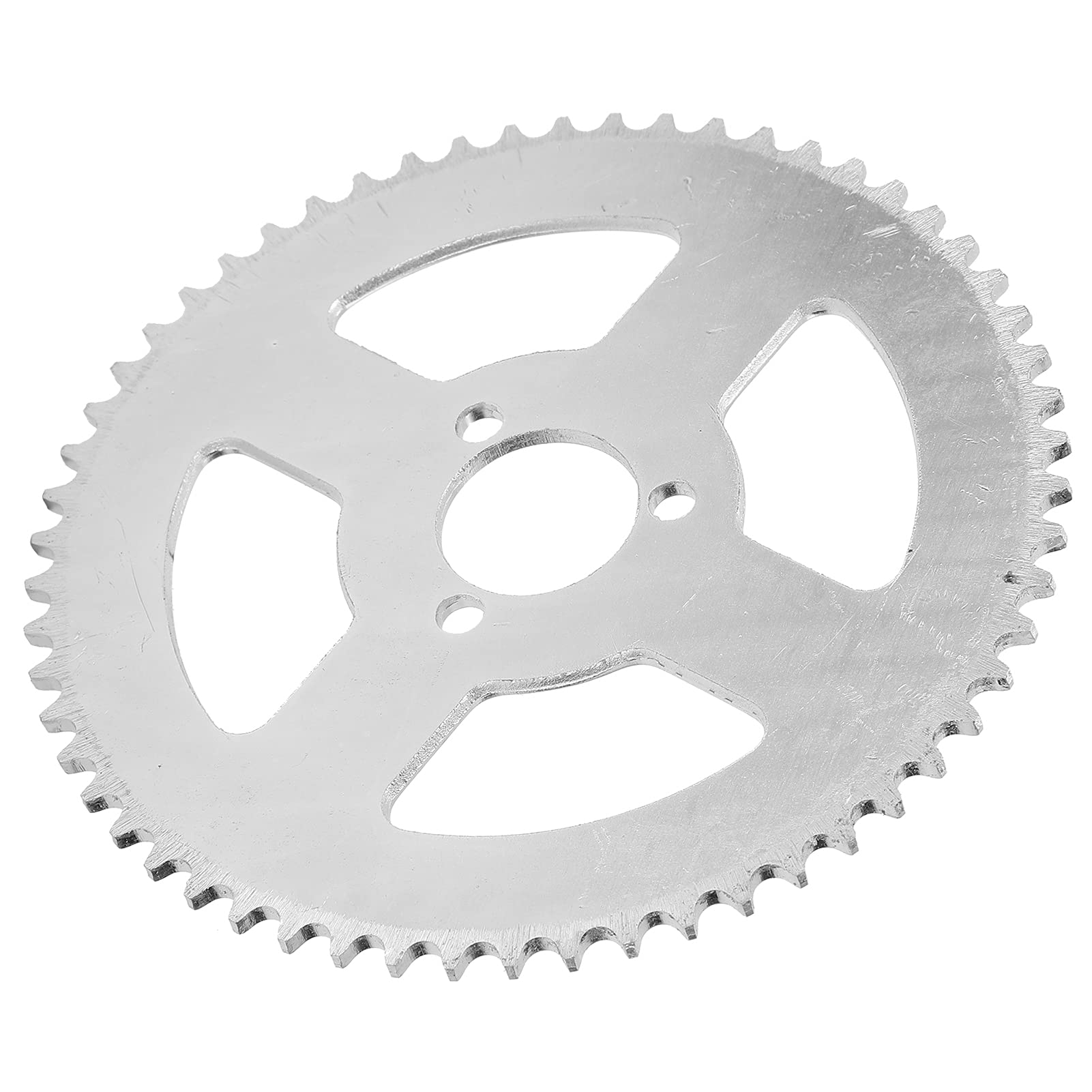 Vgeby T8F 58T Sprocket, T8F 58T White Steel Sprocket 3 Hole Crankset 29Mm Compatible For 47/49Cc Mini Motorcycle Atv Kart Electric Bicycle Modification Accessories Supplies T8F 58T Sprocket