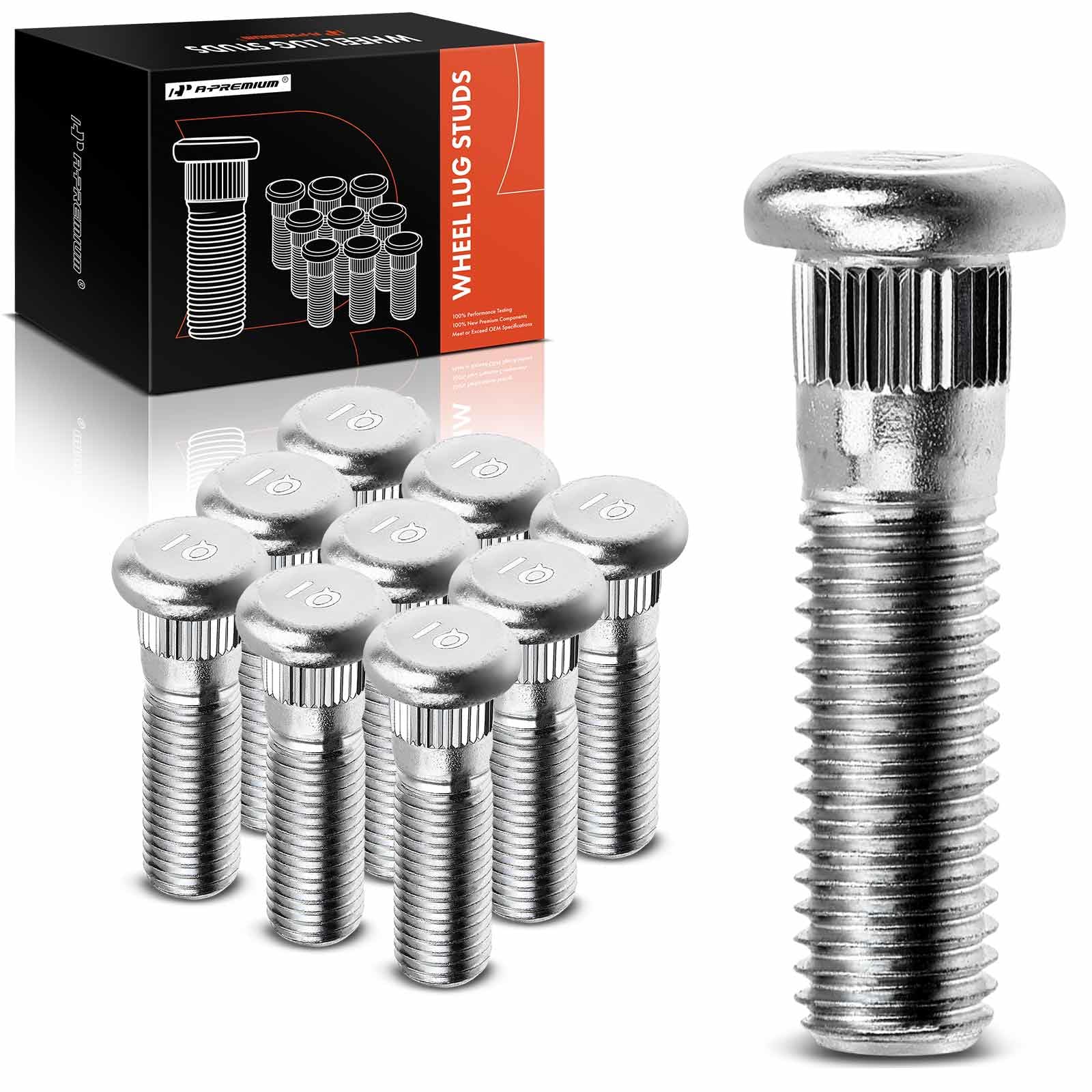 A-Premium 10Pcs M12-1.5 Wheel Studs Compatible With Honda Cr-V Civic Accord Crosstour Odyssey Pilot Element Clarity Prelude Hr-V Acura Mdx Tl Rl Tlx Rdx