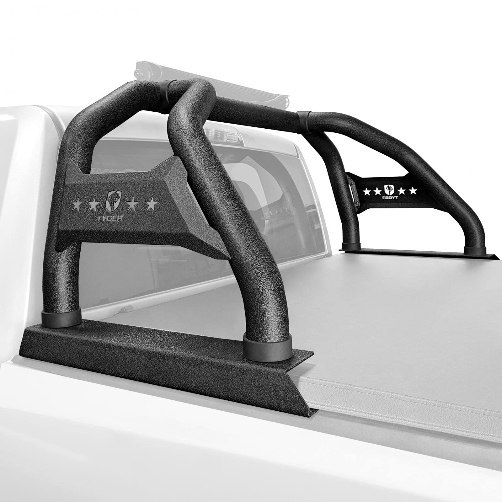 Tyger Auto Sport Bar Compatible With 2002-2018 Dodge Ram 1500; 2019-2024 Classic 5.5' Bed; 2004-2024 F-150; 2007-2021 Tundra | Fleetside | Tg-Sb7D88348 | Textured Black | Light Mount | Roll Bar