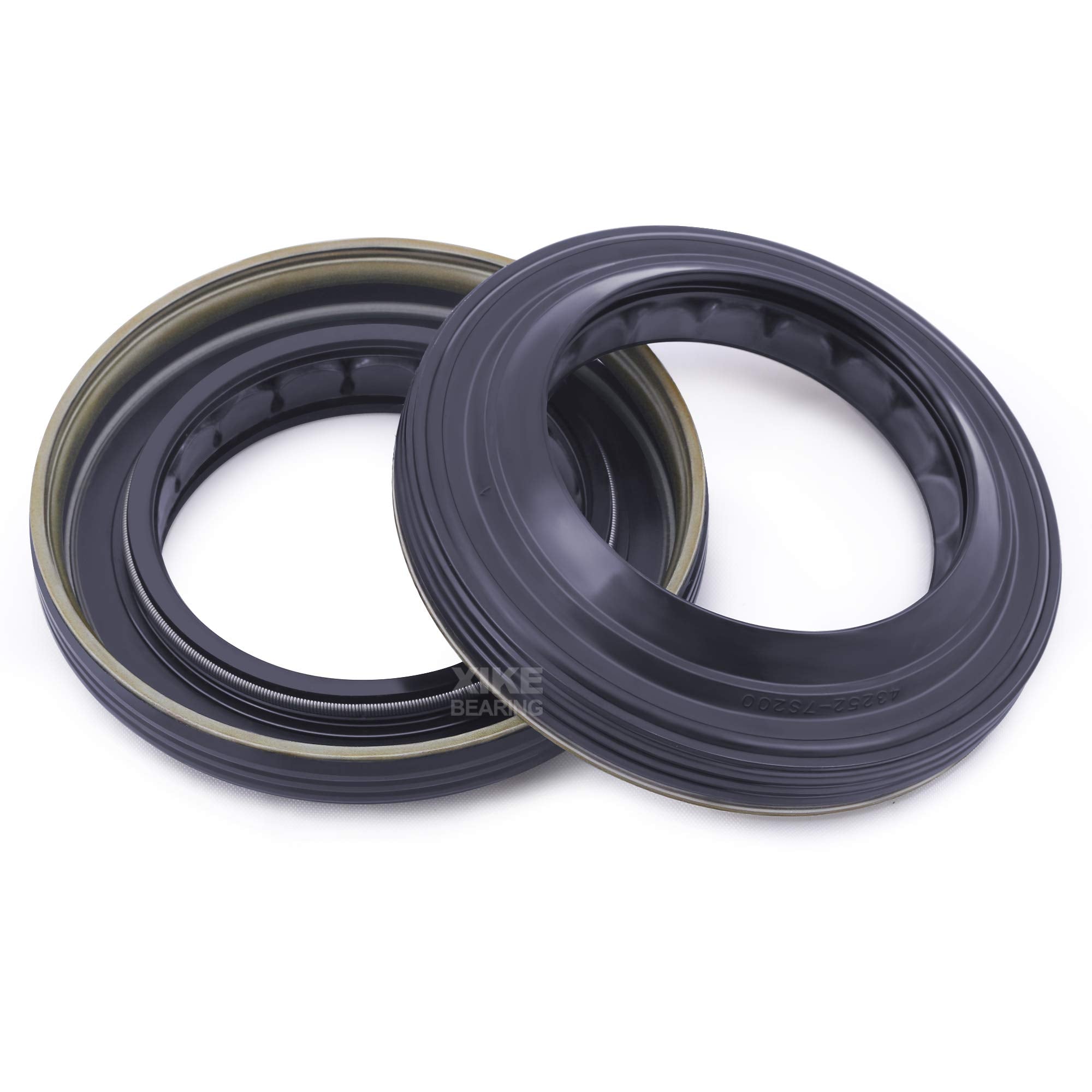 Xike 2 Pcs 43252-7S200 Axle Shaft Oil Seal Rear Wheel, Compatible Frontier 05-07, Titan 04-07, Xterra 05-09, Usually Matched With Set10 Bearings Set.
