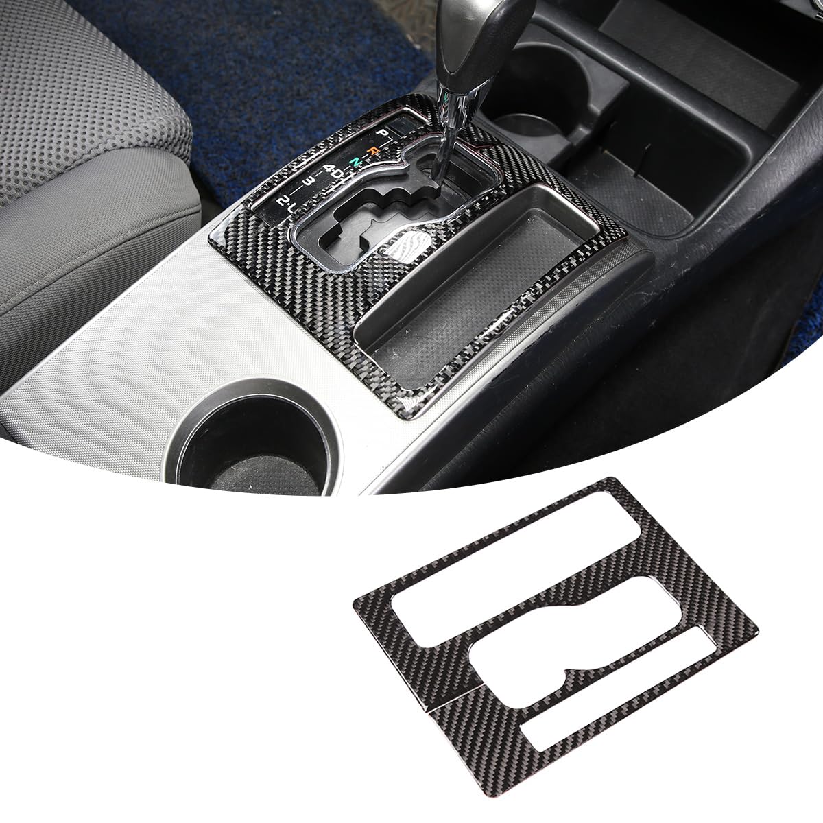 Taruisixt For Toyota Tacoma 2011-2015 Real Carbon Fiber Car Center Control Gear Shift Base Decorative Panel Cover Protection Car Interior Accessories