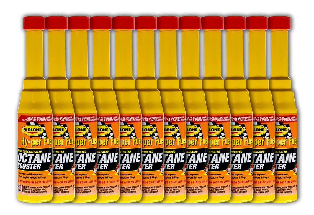 Rislone 4747-12Pk Super Concentrated Octane Booster, 6. Fluid_Ounces, 12 Pack , Yellow