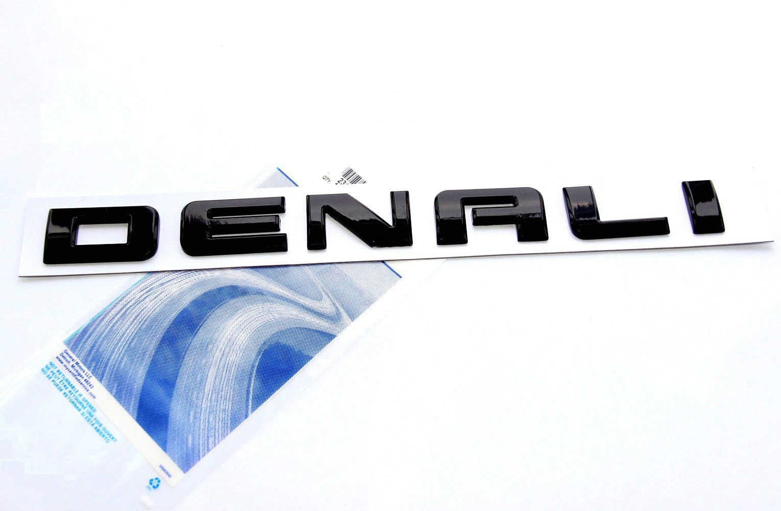 Yoaoo 1X Oem Denali Red Line Emblem Badge Nameplate Compatible With 2007-2019 Denali Yukon Sierra Terrain (Black)