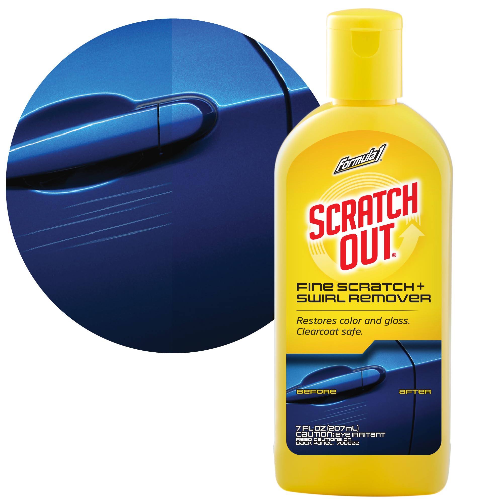 Formula 1 Scratch Out Liquid - Car Scratch Remover And Polishing Compound For Light Scratches, Hazy Paint And Swirl Marks (7 Oz.)
