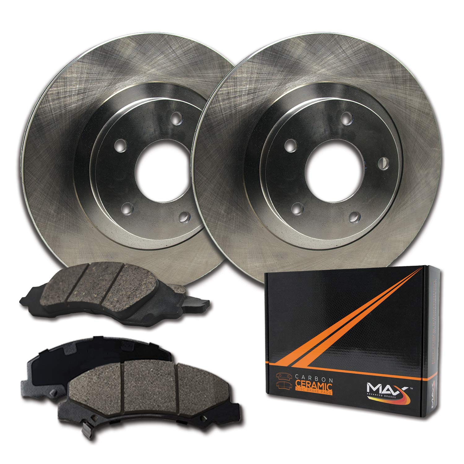 [Front] Max Brakes Premium Oe Rotors With Carbon Ceramic Pads Kt044541-4